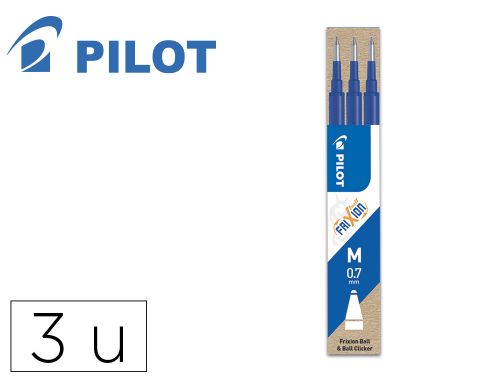 Recarga esferografica pilot frixion ball clicker azul caixa de 3 unidades , Pilot , 54973 , 4902505356070